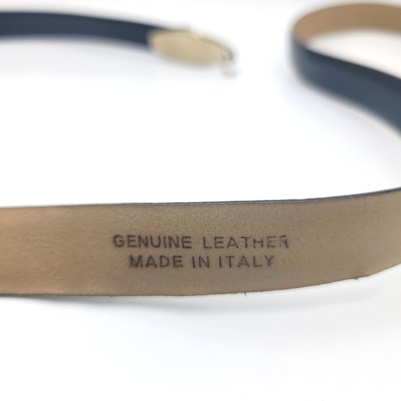 Large ANN TAYLOR Black Leathet Women's Chain Buckle Belt - Picture 8 of 9